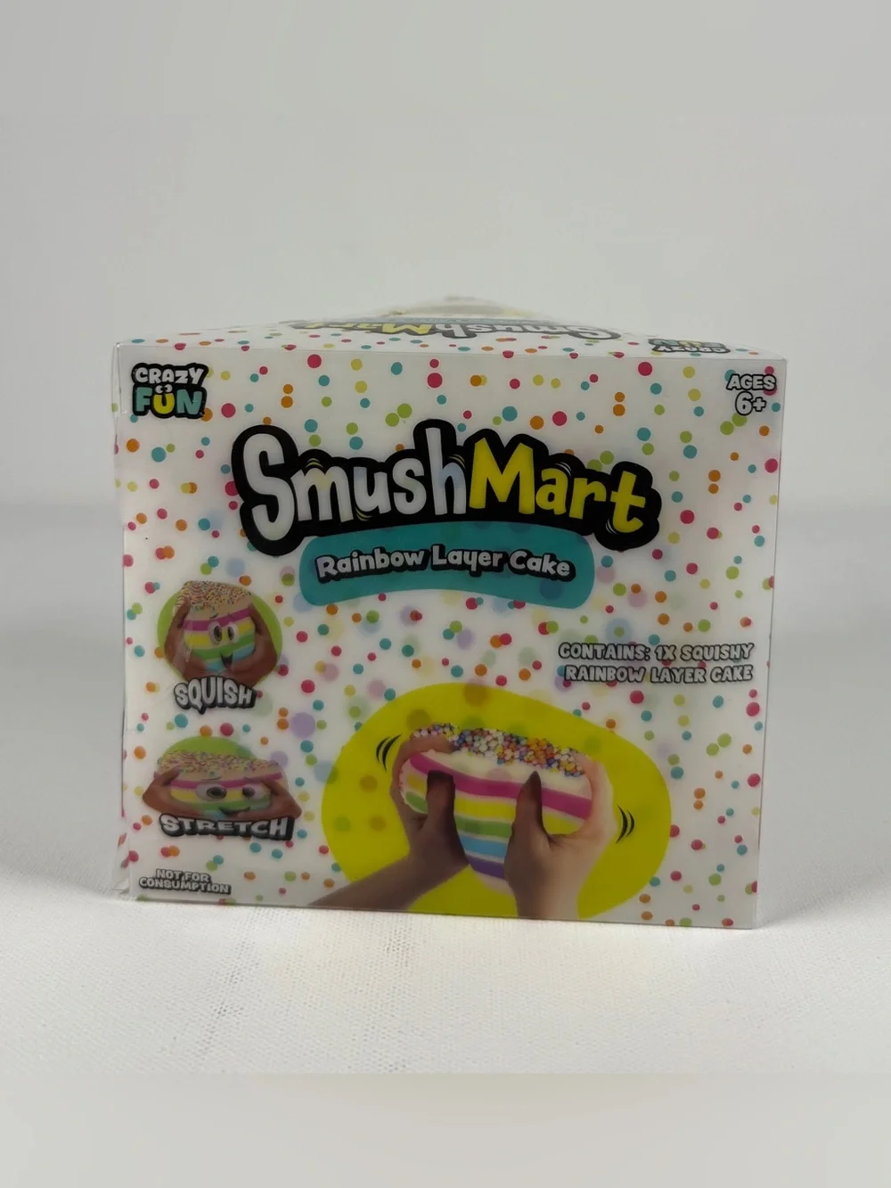 RMS SmushMart Crazy Fun Rainbow Layer Cake Squishy Viral Toy